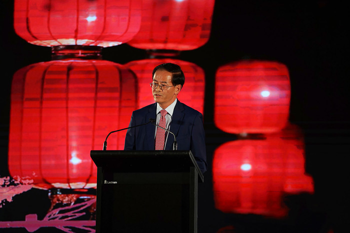 图片默认标题_fororder_中国驻澳大利亚大使成竞业在悉尼新年灯会开幕式发表演讲