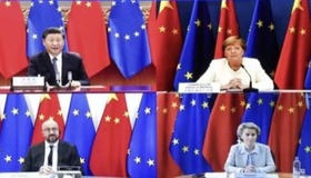 中습근평, 메르켈 등 EU 지도자와 화상회의...양자 협력 논의