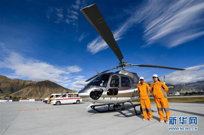 An emergency rescue center is established in southwest China's Tibet Autonomous Region on September 30, 2017. [Photo: Xinhua]
