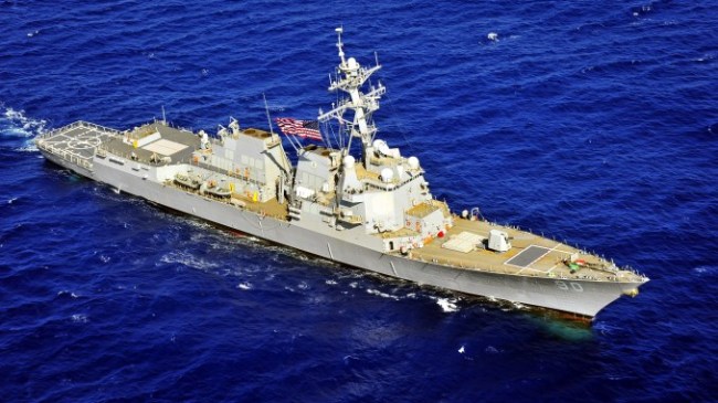 The USS Chafee, a guided-missile destroyer. [File photo: sina.com]