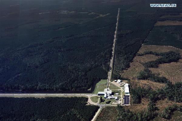File photo shows the Laser Interferometer Gravitational-wave Observatory (LIGO) in Livingston, Louisiana, the United States.[Photo: Xinhua/Caltech/MIT/LIGO Lab]