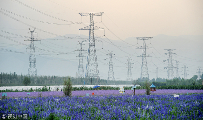 Power grids in Taiyuan City, Shanxi Province. [Photo: VCG]