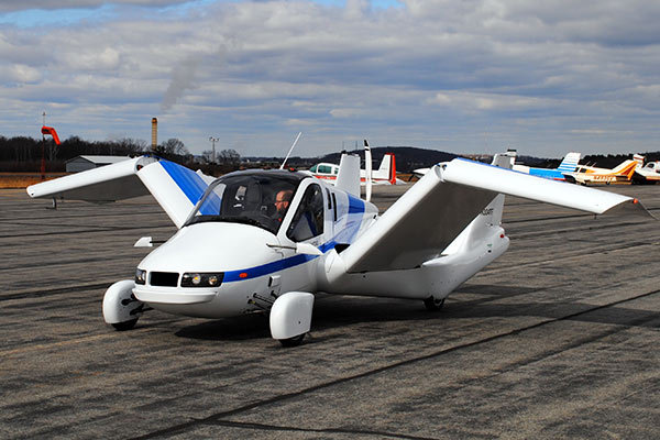 Terrafugia's Transition model can convert from a plane to a car within one minute. [Photo provided to China Daily]