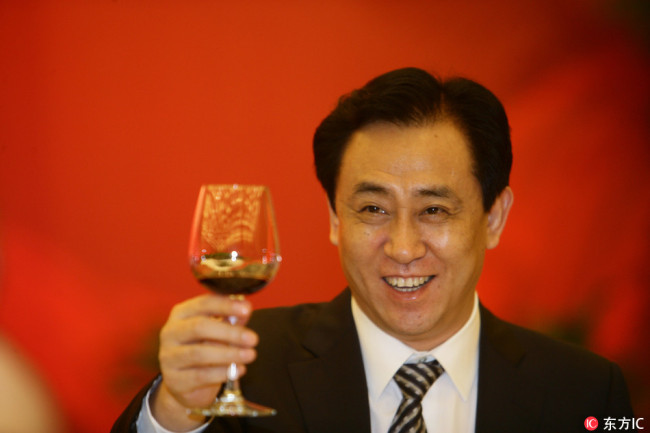 Hui Ka Yan, Chairman of Evergrande Group, attends a banquet in Ningbo, Zhejiang Province. [File Photo: IC]