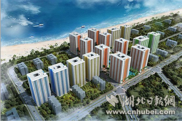 The design sketch of affordable housing in the Maldives. [Photo: cnhubei.com]