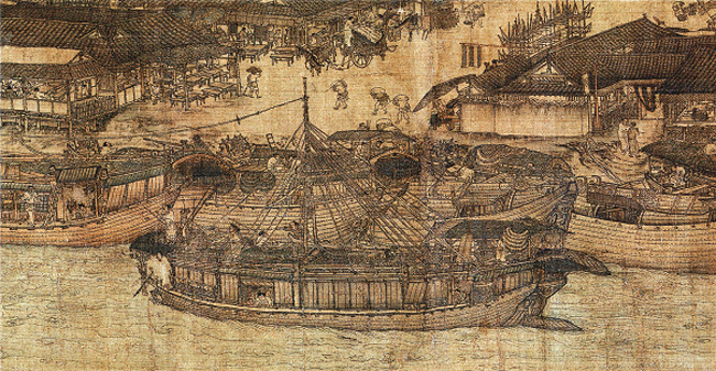 Around 1125, Chinese painter Zhang Zeduan created his masterpiece, Along the River during the Qingming Festival.This picture showcases one of the passenger-carrying ferries the artist depicted. [Picture: Courtesy of Hinabook]