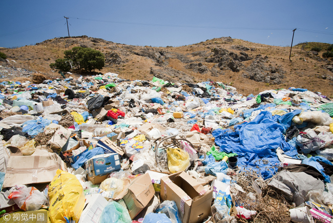 Wastes generated by the courier services damped at landfills. [Photo: from VCG]
