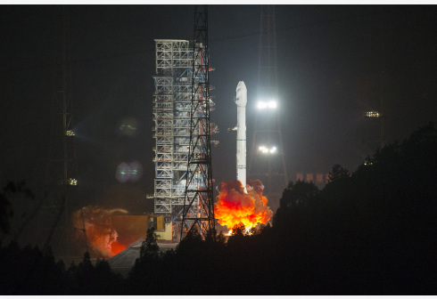 Alcomsat-1, Algeria's first communications satellite, is successfully launched into a preset orbit from the Xichang Satellite Launch Center in Sichuan Province on December 11, 2017. [Photo: news.ifeng.com]
