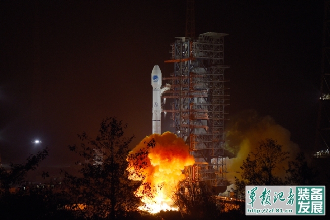 China sends twin satellites into space on a single carrier rocket on January 12, 2018.[Photo: zf.81.cn]