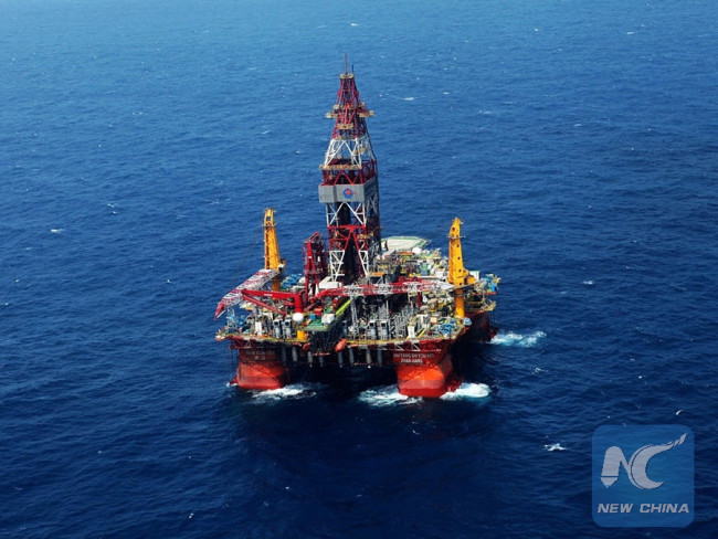 China's largest producer of offshore oil and gas CNOOC reports its first deepwater gasfield discovery below the South China Sea. [File Photo: Xinhua]