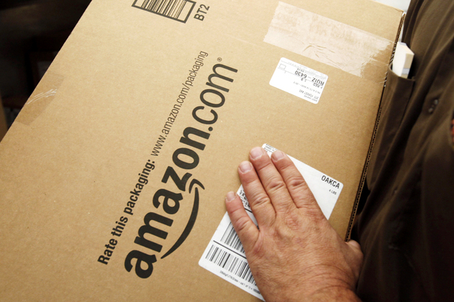 Amazon’s package is prepared for shipment. [File Photo: AP]