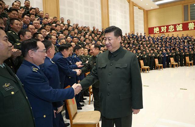 Chinese President Xi Jinping visited a military base in Sichuan Province in southwest China on Saturday. [Photo: cctv.com]