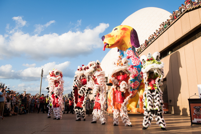 Lion dance is performaned at the opening ceremony. [Photo: China Plus/Zhang Qizhi]