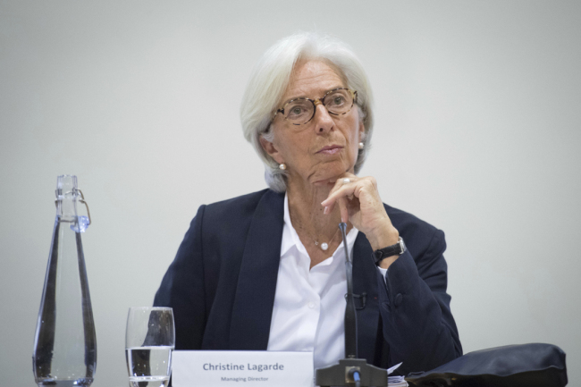International Monetary Fund (IMF) managing director Christine Lagarde looks on during a press conference at the Treasury in central London Wednesday Dec. 20, 2017. [File Photo: AP/Stefan Rousseau]