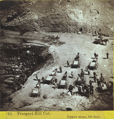 Prospect Hill Cut. Upper slop, 170 feet.[Photo: Alfred Hart/Courtesy of Li Ju]