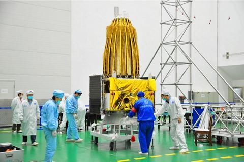 The relay satellite Queqiao [File photo: China Academy of Space Technology]