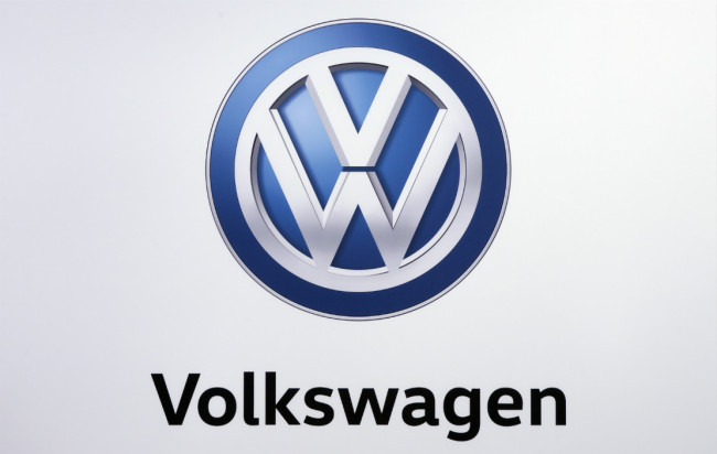Logo of the Volkswagen car manufacturer during the annual shareholders meeting of the Volkswagen stock company in Hannover, Germany, Wednesday, May 10, 2017.  [Photo: AP]