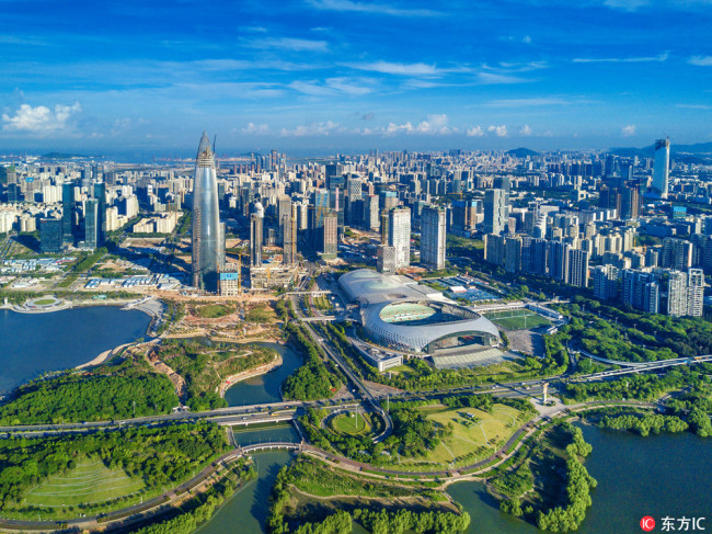 Aerial view of Shenzhen city in south China's Guangdong Province. [File Photo: IC]
