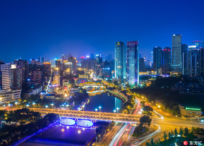 Nighttime view of Chengdu, China on July 30, 2018.[Photo:IC]