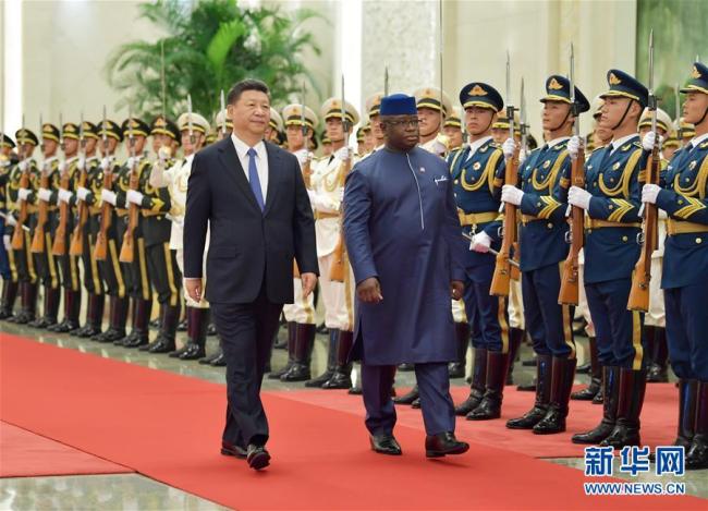 Chinese President Xi Jinping meets with Sierra Leonean President Julius Maada Bio in Beijing on August 30, 2018. [Photo: Xinhua]
