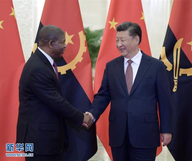 Chinese President Xi Jinping met with Angolan President Joao Lourenco in Beijing on September 2, 2018. [Photo: Xinhua]