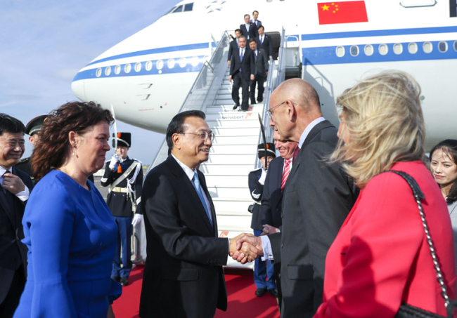 Chinese Premier Li Keqiang started his official visit to the Netherlands on Oct.14th. [Photo: gov.cn]