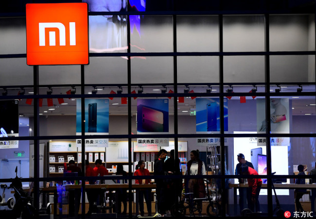 View of a Xiaomi store in Shenyang city, northeast China's Liaoning province, 11 October 2018.[Photo:IC]