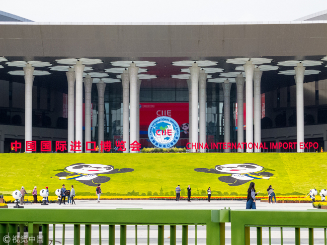 Photo taken on October 25, 2018 shows the National Exhibition and Convention Center, the main venue to hold the upcoming CIIE, scheduled to be held from November 5 to 10, in Shanghai, China. [Photo: VCG]