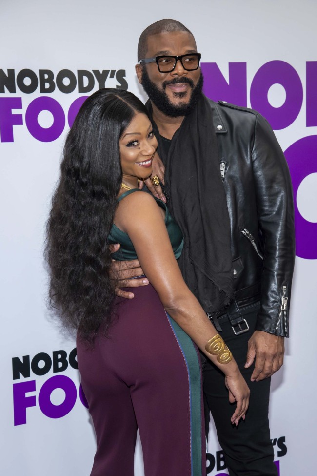 Tiffany Haddish and Tyler Perry attend the world premiere of "Nobody's Fool" at AMC Loews Lincoln Square on Sunday, Oct. 28, 2018, in New York. [Photo: AP]