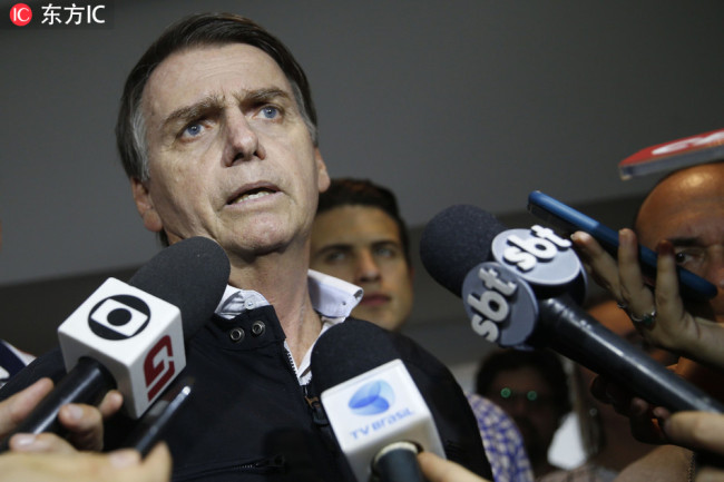 Jair Bolsonaro during a press conference.[File Photo:IC]
