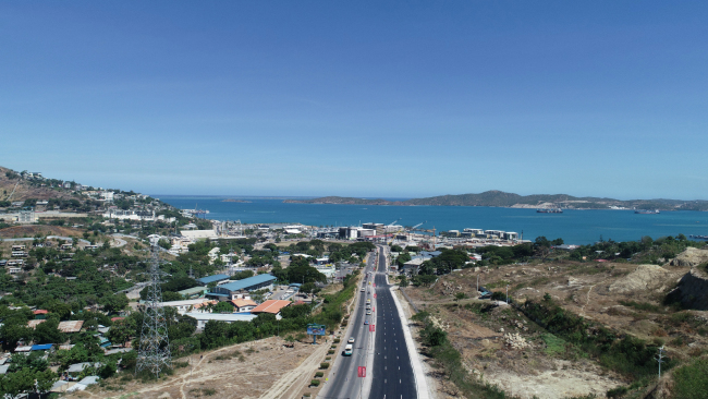 The redeveloped Airport Highway in Port Moresby, PNG [Photo: China Plus/Sun Wensheng]