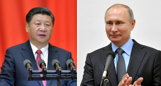 Chinese President Xi Jinping and Russian President Vladimir Putin. [Photo: China Plus]