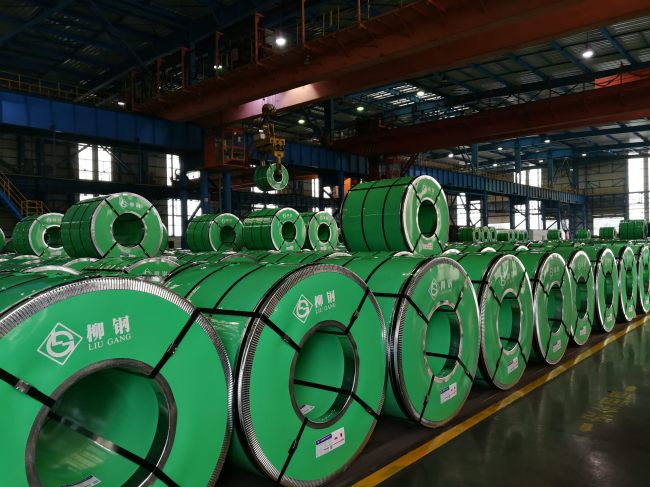 Rows of steel in a workshop of the Liuzhou Iron and Steel Group, seen here on October 25, 2018. [Photo: China Plus/ Sang Yarong]