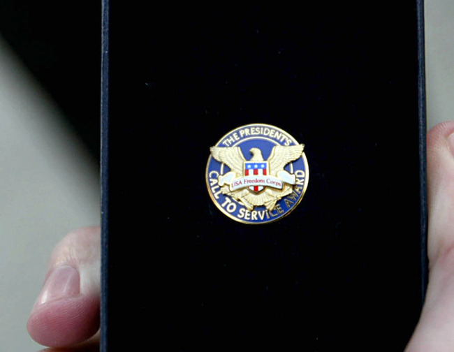 Medal of the President's Volunteer Service Award [File photo: IC]