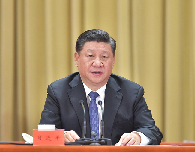 President Xi Jinping addresses a gathering in Beijing to commemorate the 40th anniversary of the Chinese mainland's Message to Compatriots in Taiwan on Wednesday, January 2, 2019. [Photo: gov.cn]