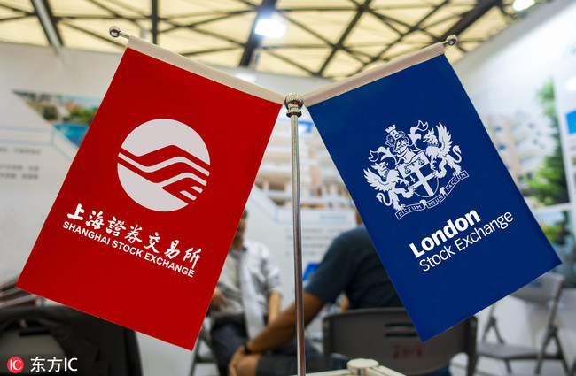 Logos of the Shanghai Stock Exchange and London Stock Exchange. [File photo: IC]