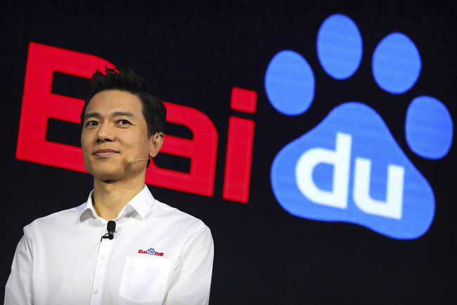 Baidu chairman and CEO Robin Li speaks during the 2018 Baidu World conference in Beijing, Thursday, Nov. 1, 2018. Chinese technology company Baidu announced on Thursday that it is partnering with Swedish carmaker Volvo to develop electric cars with autonomous-driving capabilities.[Photo:AP]