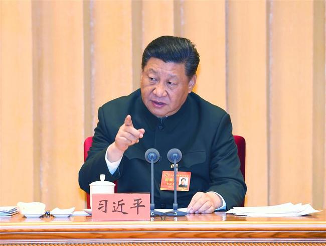 Chinese President Xi Jinping, also general secretary of the Communist Party of China (CPC) Central Committee and chairman of the Central Military Commission (CMC), delivers a speech at a CMC meeting held in Beijing, capital of China, Jan. 4, 2019. [Photo: Xinhua/Li Gang]