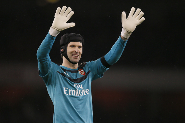 In this Saturday, Jan. 2, 2016 photo Arsenal's Petr Cech waves to fans after the English Premier League soccer match between Arsenal and Newcastle United at Emirates stadium in London. Petr Cech says he is planning to retire from soccer at the end of the season. [Photo: AP]