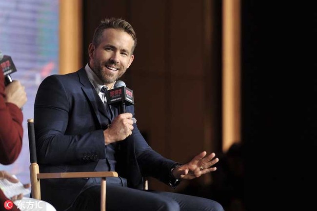 Canadian-American actor Ryan Reynolds attends the China press conference for his new movie "Deadpool 2" in Beijing, China, 20 January 2019.[Photo：IC]