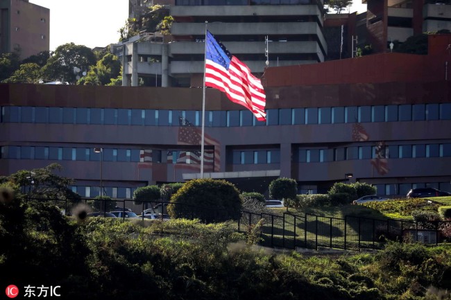 A view of the US Embassy in Caracas, Venezuela, on January 24 2019 [Photo: EPA via IC/Miguel Gutierrez]