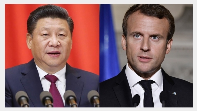 Chinese President Xi Jinping and French President Emmanuel Macron. [Photo: China Plus]