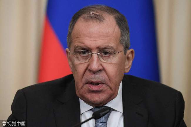 Russian Foreign Minister Sergei Lavrov speaks during a press conference in Moscow on January 30, 2019. [File Photo: VCG] 