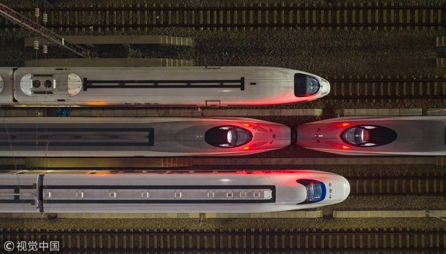 File photo of bullet trains. [Photo: VCG]