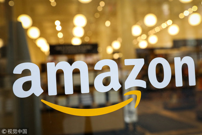 This photo shows the Amazon.com Inc. logo. [File Photo: VCG]