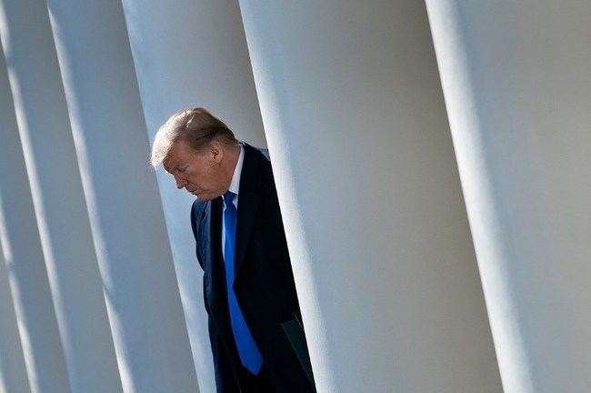 US President Donald Trump arrives to speak about a state of emergency from the Rose Garden of the White House February 15, 2019 in Washington, DC. President Donald Trump, repeating his claim that "walls work," announced that he will declare a national emergency in order to build a barrier on the US-Mexico border without funding from Congress. [Photo: AFP]