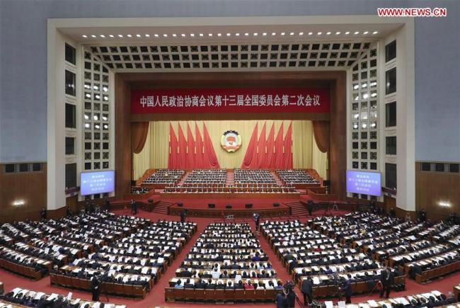 The closing meeting of the second session of the 13th National Committee of the Chinese People's Political Consultative Conference (CPPCC) is held at the Great Hall of the People in Beijing, capital of China, March 13, 2019.[Photo:Xinhua]