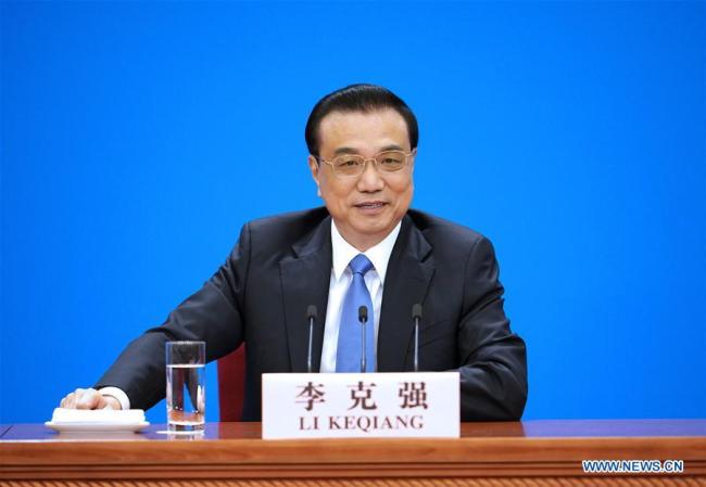 Chinese Premier Li Keqiang meets the press after the conclusion of the second session of the 13th National People's Congress (NPC) at the Great Hall of the People in Beijing, capital of China, March 15, 2019. [Photo: Xinhua/Xing Guangli]