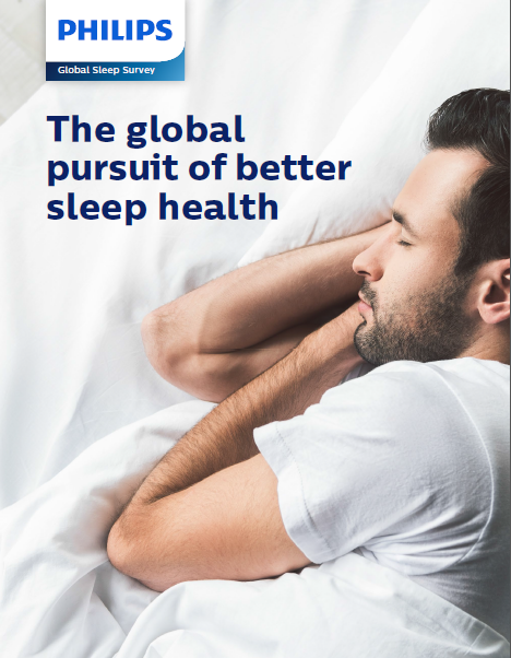 Cover of the report "The global pursuit of better sleep health" jointly published by Philips and KJT Group, March 14, 2019. [Photo: Philips]