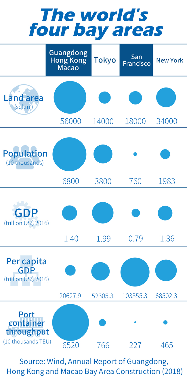 The graphic of the Greater Bay Area 